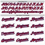 Custom Name and Number Authentic Baseball Jersey in Personalized White Red-Royal Colors - Choose Your Arm Shape Personalized