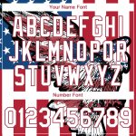 Custom American Flag Eagle Performance T-Shirt with Personalized Name and Number - Red and White 3D Team Gear Personalized