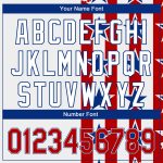 Personalized 3D American Flag Baseball Jersey - White Red-Royal Authentic Design Personalized White Red-Royal 3D American