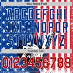Custom 3D American Flag Eagle Baseball Jersey with Personalized Name and Number - White Red-Royal Team Gear Personalized