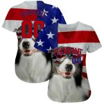 Custom Name and Number 3D American Flag Baseball Jersey, Personalized Red-Royal Fashion Team Apparel Personalized White Red-Royal