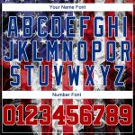 Custom Name and Number 3D American Flag Softball Jersey - Personalized White Red-Royal Fashion Team Apparel Personalized