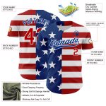 Personalized 3D American Flag Baseball Jersey - Patriotic Red-Royal Design, Authentic Style Personalized White Red-Royal