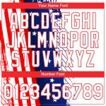 Personalized 3D American Flag Patriotic Performance T-Shirt in White Red-Royal Colors Personalized White Red-Royal 3D American
