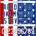 Custom Name and Number 3D American Flag Golf Polo Shirt - Personalized Red-White-Royal Team Apparel Personalized White Red-Royal