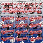 Custom American Eagle Baseball Jersey, 3D Pattern Design, Personalized Team Name & Number in White Red-Royal Personalized