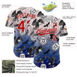 Custom American Eagle Baseball Jersey, 3D Pattern Design, Personalized Team Name & Number in White Red-Royal Personalized