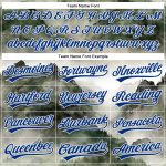 Custom Name and Number Mountains Landscape 3D Pattern Baseball Jersey - Personalized White Red-Royal Design Personalized