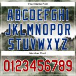 Custom Name and Number Mountains Landscape 3D Pattern Baseball Jersey - Personalized White Red-Royal Design Personalized