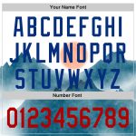Custom Name and Number Baseball Jersey - Personalized White Red-Royal 3D Watercolor Mountains Design Personalized White Red-Royal