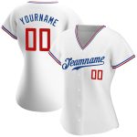 Custom Name and Number Baseball Jersey - Personalized Authentic Red-Royal Team Jersey Personalized White Red-Royal Authentic