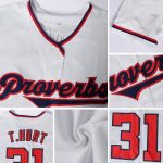 Custom Name and Number Baseball Jersey - Personalized Authentic Red-Royal Team Jersey Personalized White Red-Royal Authentic