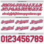 Custom Name and Number Authentic Throwback Basketball Shorts - Personalized White Red-Royal Team Apparel Personalized White