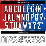 Custom 3D American Flag T-Shirt for Team - Personalized Patriotic Performance Tee with Name and Number, White Red Royal-Black