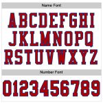 Custom Name and Number Personalized Football Jersey in White Red-Royal Mesh - Authentic Team Apparel Personalized White Red-Royal