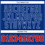 Personalized Red-Royal Mesh Football Jersey - Custom Authentic Team Apparel Personalized White Red-Royal Mesh Authentic Football
