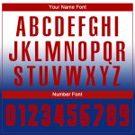 Custom Name Number Soccer Jersey Long Sleeve Fade Fashion Personalized Red-Royal Sublimation Team Uniform Personalized White