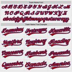Personalized Unisex Softball Jersey - White and Red-Royal Two-Button Design Personalized White Red-Royal Two-Button Unisex