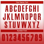Custom Name Number Soccer Jersey Long Sleeve Fade Fashion Personalized White Red Sublimation Team Uniform Personalized White