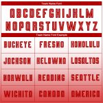 Custom Name Number Soccer Jersey Long Sleeve Fade Fashion Personalized White Red Sublimation Team Uniform Personalized White
