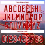 Custom Name and Number Personalized 3D Golden Gate Bridge Baseball Jersey in Red and White Design Personalized White Red-White