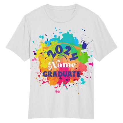 Custom Name and Number Graduation T-Shirt - Personalized White Royal 3D Design for Team Performance Personalized White Royal