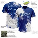Custom Name and Number Unisex Softball Jersey - Personalized White 3D Abstract Brush Stroke Two-Button Design Personalized
