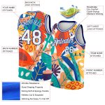 Custom Tropical Hawaii Plant Basketball Jersey with 3D Pattern - Personalized White Team Name & Number Personalized White