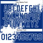Custom Name Number Baseball Jersey - Personalized White 3D Pattern Abstract Brush Stroke Design Personalized White Royal