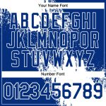 Custom Name and Number Personalized 3D Pattern Brush Stroke Performance T-Shirt - White Royal Design Personalized White Royal