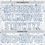 Custom Name and Number Baseball Jersey - Personalized White 3D Pattern Ink Splatter Design - Authentic Team Apparel Personalized