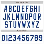 Personalized Authentic Baseball Jersey - Custom Name & Number, White Royal with 3D Pattern Curve Lines Design Personalized