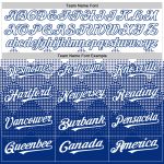 Custom Name and Number Personalized Baseball Jersey - White Royal Gradient 3D Pattern Square Shapes Design Personalized White