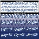 Custom Name and Number Authentic Baseball Jersey with Personalized White Royal 3D Pattern Design Lines Personalized White