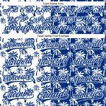 Custom Name and Number Tropical Hawaii Palm Trees 3D Pattern Baseball Jersey - Personalized White Royal Design Personalized
