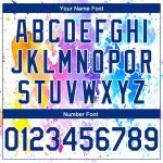 Custom Name Number Basketball Jersey - Personalized White Royal 3D Watercolor Splash Design Personalized White Royal 3D Pattern