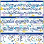 Custom Authentic Basketball Shorts with Personalized Name and Number, White Royal 3D Pattern Fish Design Personalized White