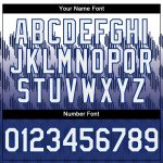 Custom Name Number Softball Jersey Unisex Two-Button Royal White 3D Pattern, Personalized Team Apparel Personalized White