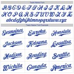 Custom White Royal Baseball Jersey - Personalized Authentic Design Personalized White Royal Authentic Baseball Jersey