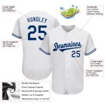Custom Name and Number Personalized White Royal Authentic Baseball Jersey Personalized White Royal Authentic Baseball Jersey
