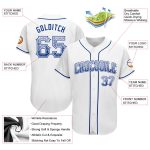 Custom Name and Number Personalized White Authentic Drift Fashion Baseball Jersey Personalized White Royal Authentic Drift