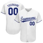 Custom White Royal Baseball Jersey - Personalized Sports Apparel Personalized White Royal Baseball Jersey