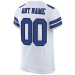Personalized Authentic Football Jersey - White Royal-Black Mesh Design Personalized White Royal-Black Mesh Authentic Football