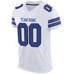 Personalized Authentic Football Jersey - White Royal-Black Mesh Design Personalized White Royal-Black Mesh Authentic Football