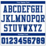 Personalized Sublimation Basketball Jersey in White and Royal Color Block, Round Neck Design Personalized White Royal Color