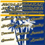 Custom Name Number Hawaii Coconut Trees Golf Polo Shirt - Personalized White Gold 3D Pattern Design Personalized White Royal-Gold