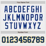 Personalized Authentic Baseball Jersey in White with Royal-Gold Detailing Personalized White Royal-Gold Authentic Baseball