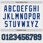 Custom Name & Number Authentic Baseball Jersey - Personalized White Royal-Gold Team Jersey Personalized White Royal-Gold