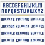 Personalized Gold Royal Authentic Basketball Jersey - White Throwback Style Personalized White Royal-Gold Authentic Throwback