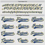 Custom Royal-Gold Hockey Jersey with Name and Number - Personalized White Team Jersey Personalized White Royal-Gold Hockey